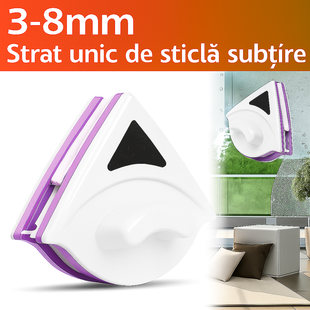 dispozitiv curatare geamuri magnetic utilizat pentru spalarea ferestrelor fara acces exterior