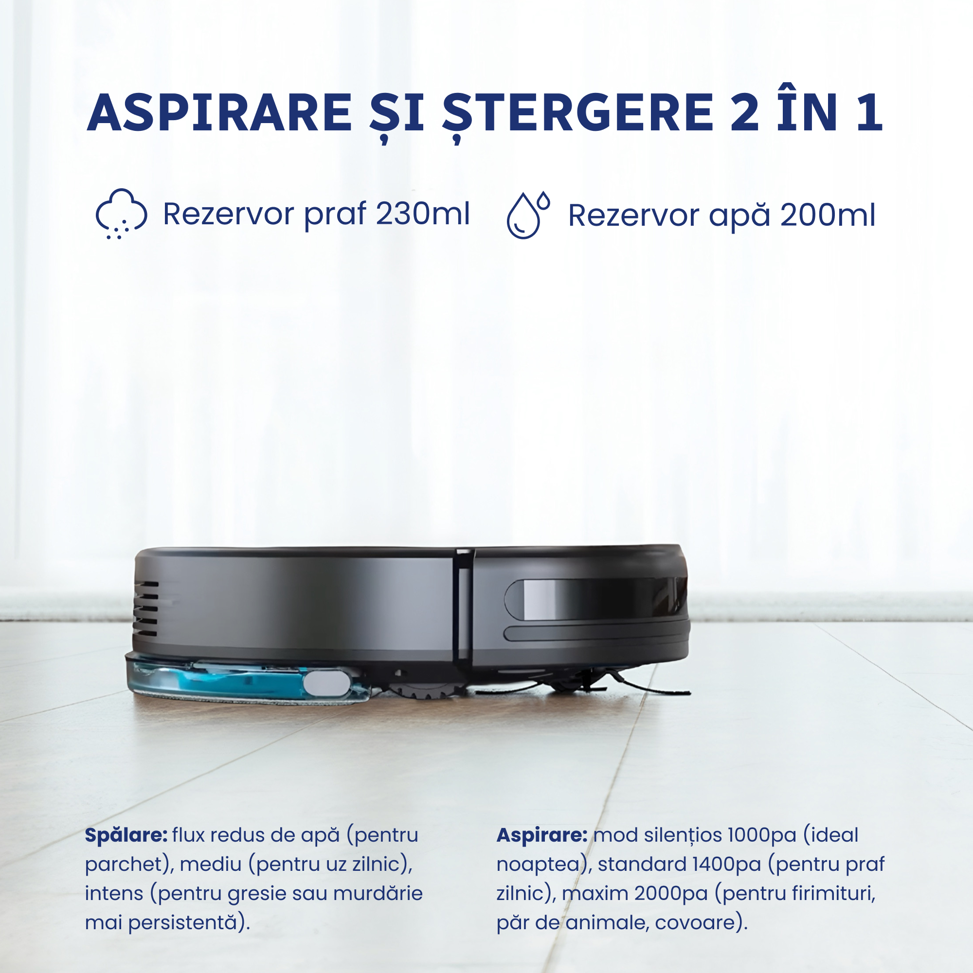 aspirator robot inteligent utilizat pentru curatenie automata si programata
