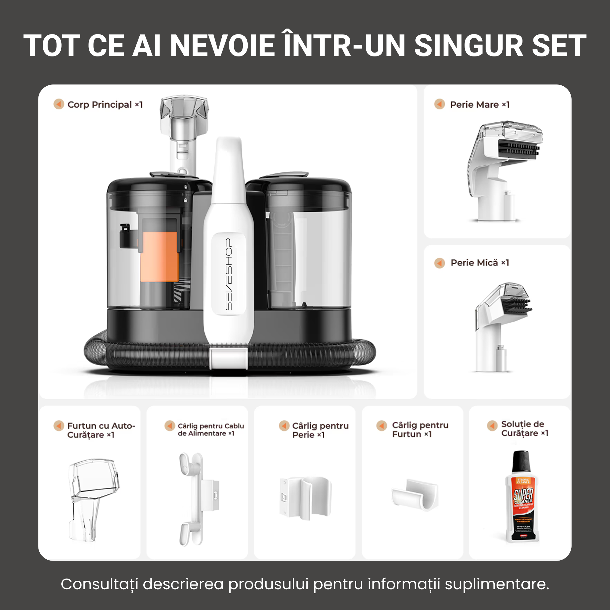 aspirator cu spălare C5 resigilat în stare bună de funcționare
