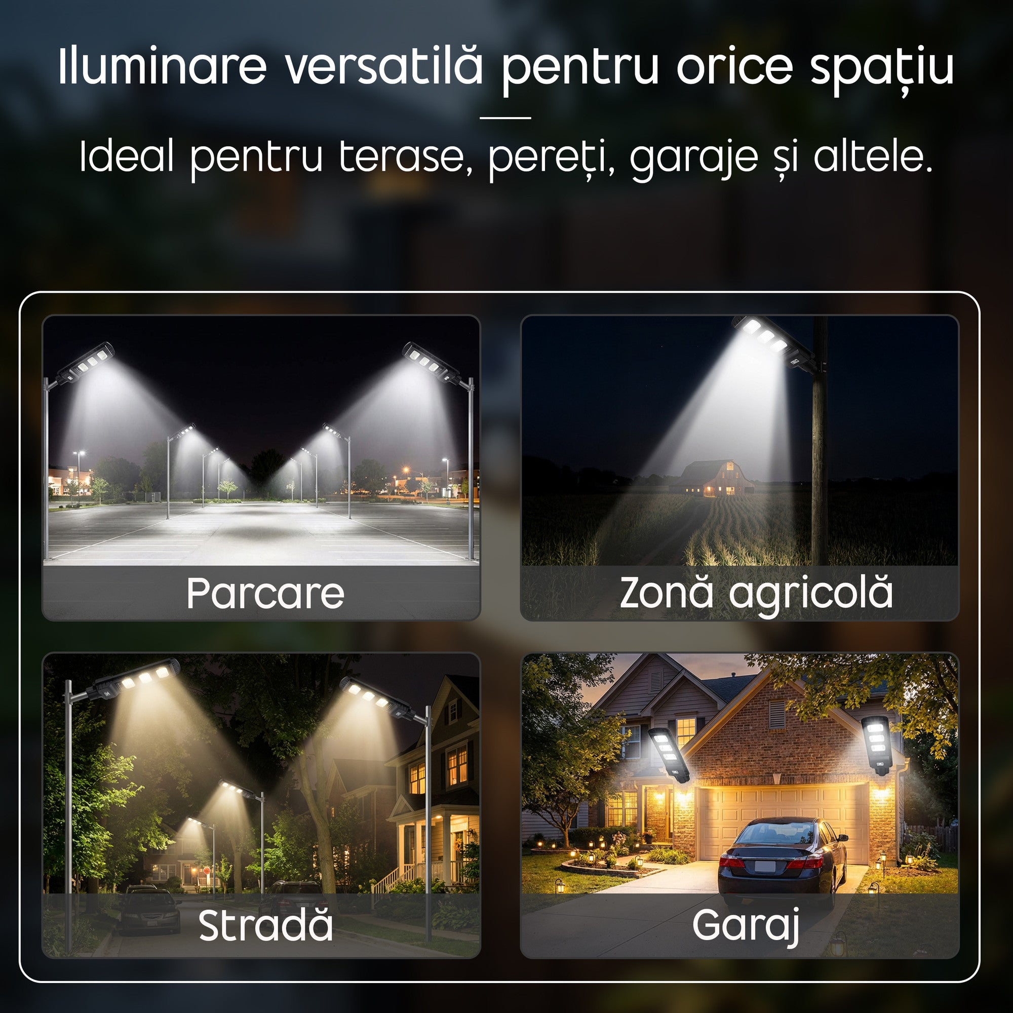lampă solară folosită pentru iluminarea aleii și intrării noaptea