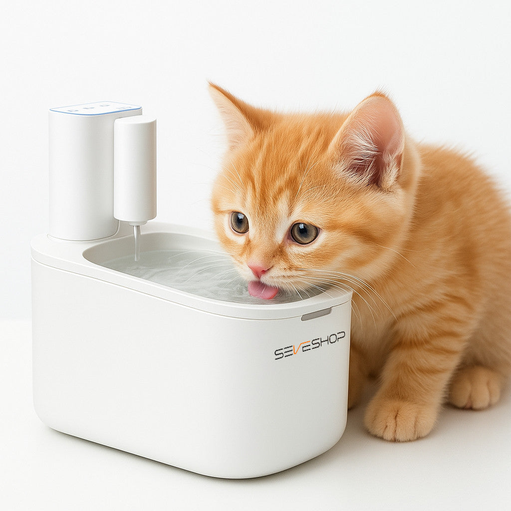 dispenser automat de apa pentru pisici si caini 3.8L cu sistem de filtrare si recirculare