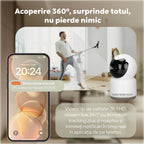 Baby Monitor acoperire 360 grade si notificari de miscare pe telefon