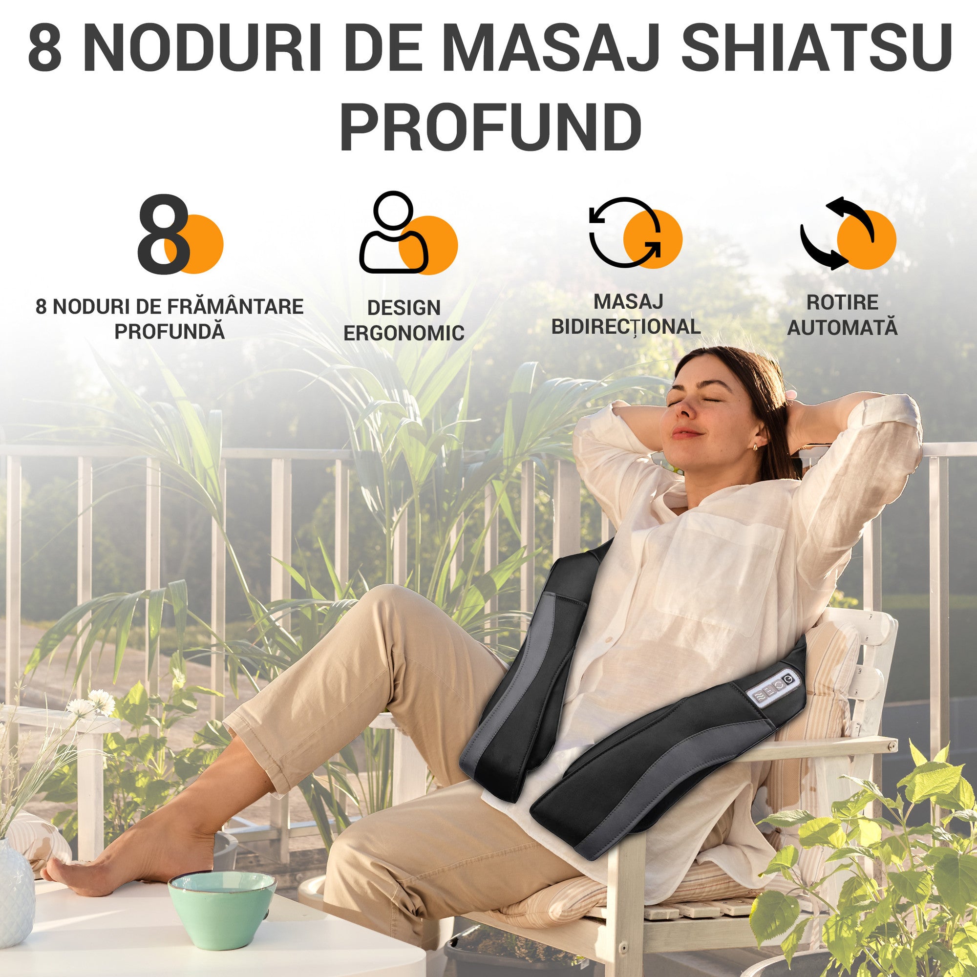 perna masaj ergonomica pentru zona lombara si spate utilizata la birou sau in masina