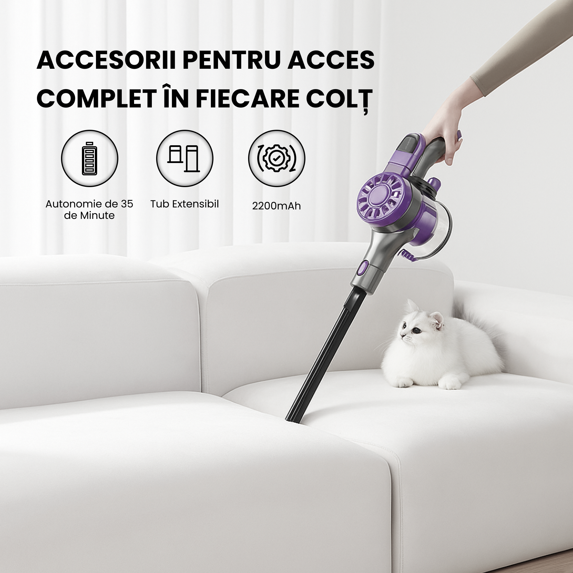 aspirator fara fir utilizat pentru curatarea podelelor covoarelor si tapiteriei
