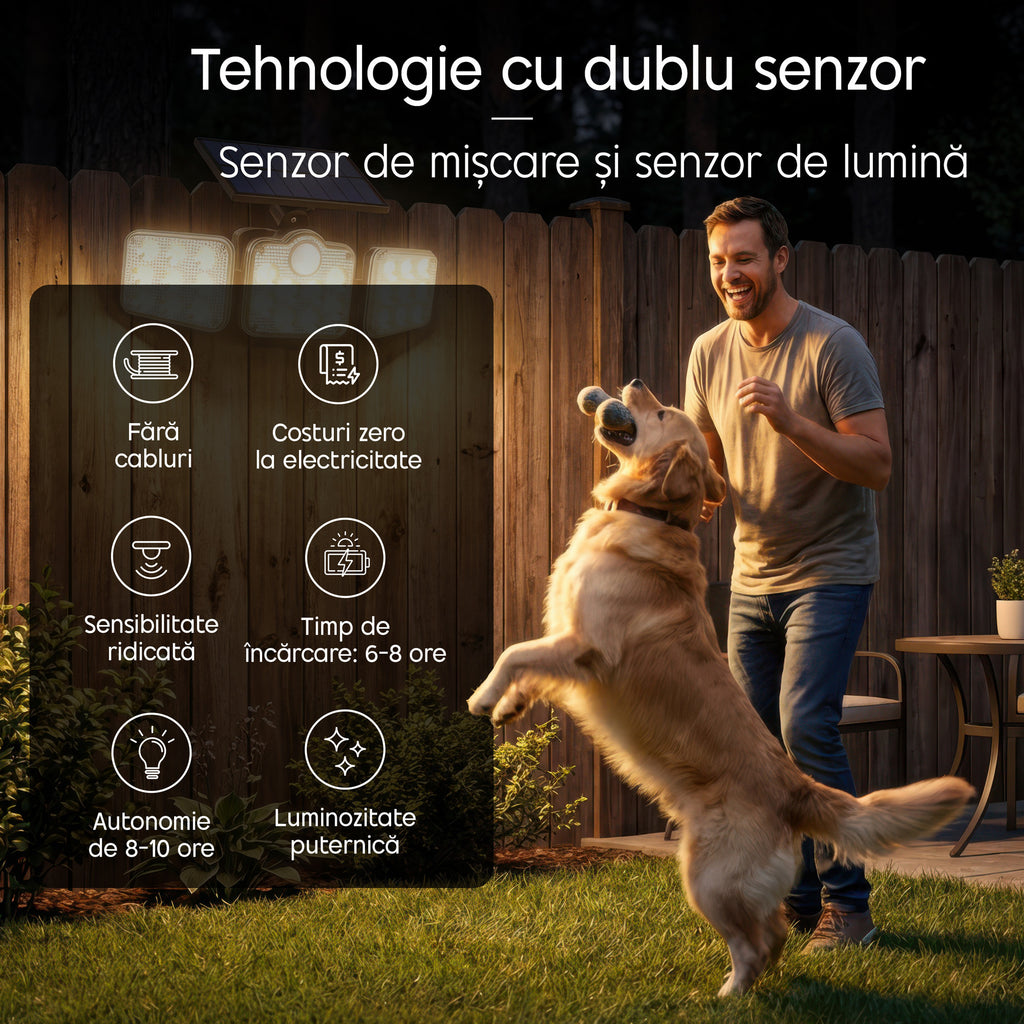 lampă solară rezistentă la apă IP65 pentru utilizare în orice vreme