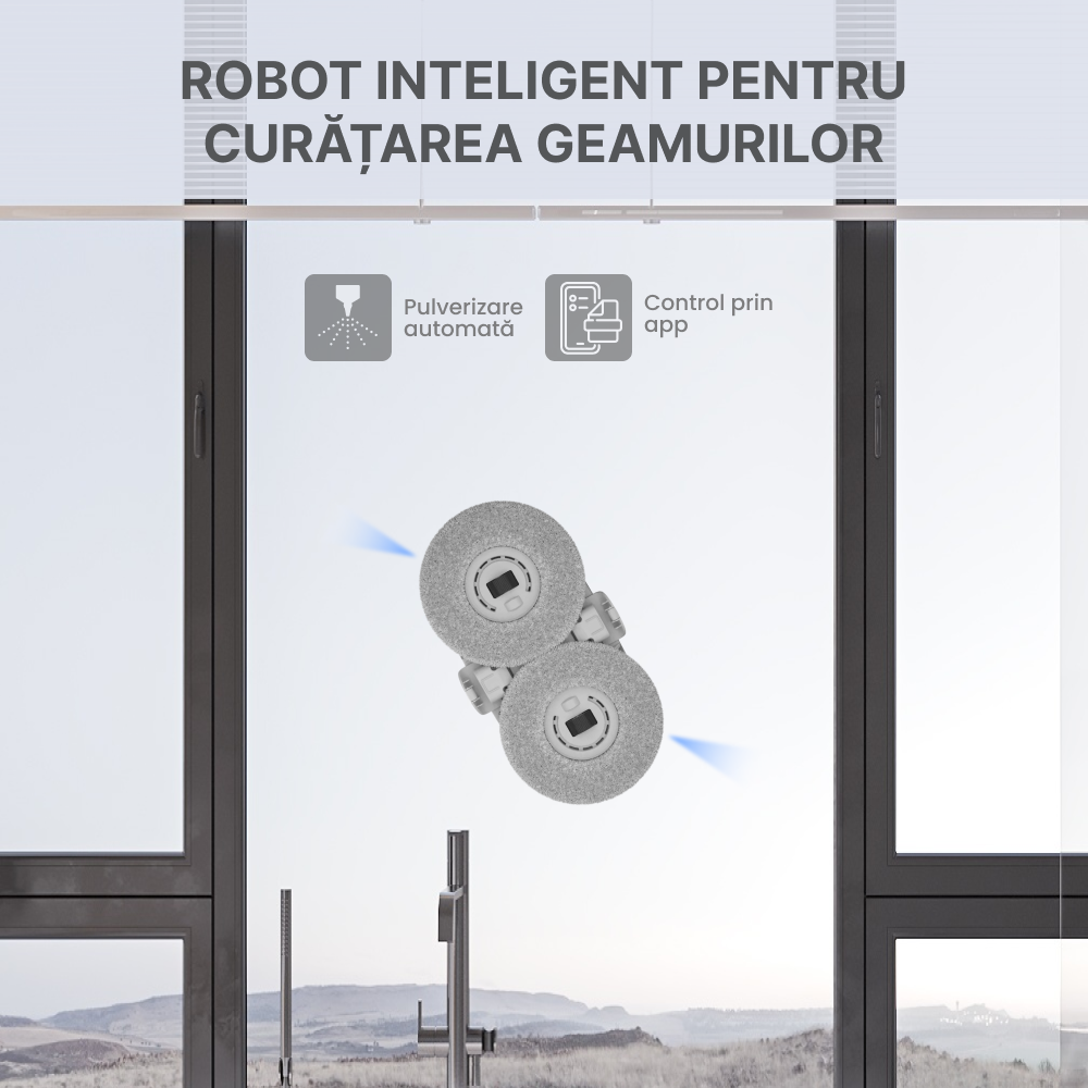 robot pentru ferestre si cabine dus cu control WiFi si curatare eficienta