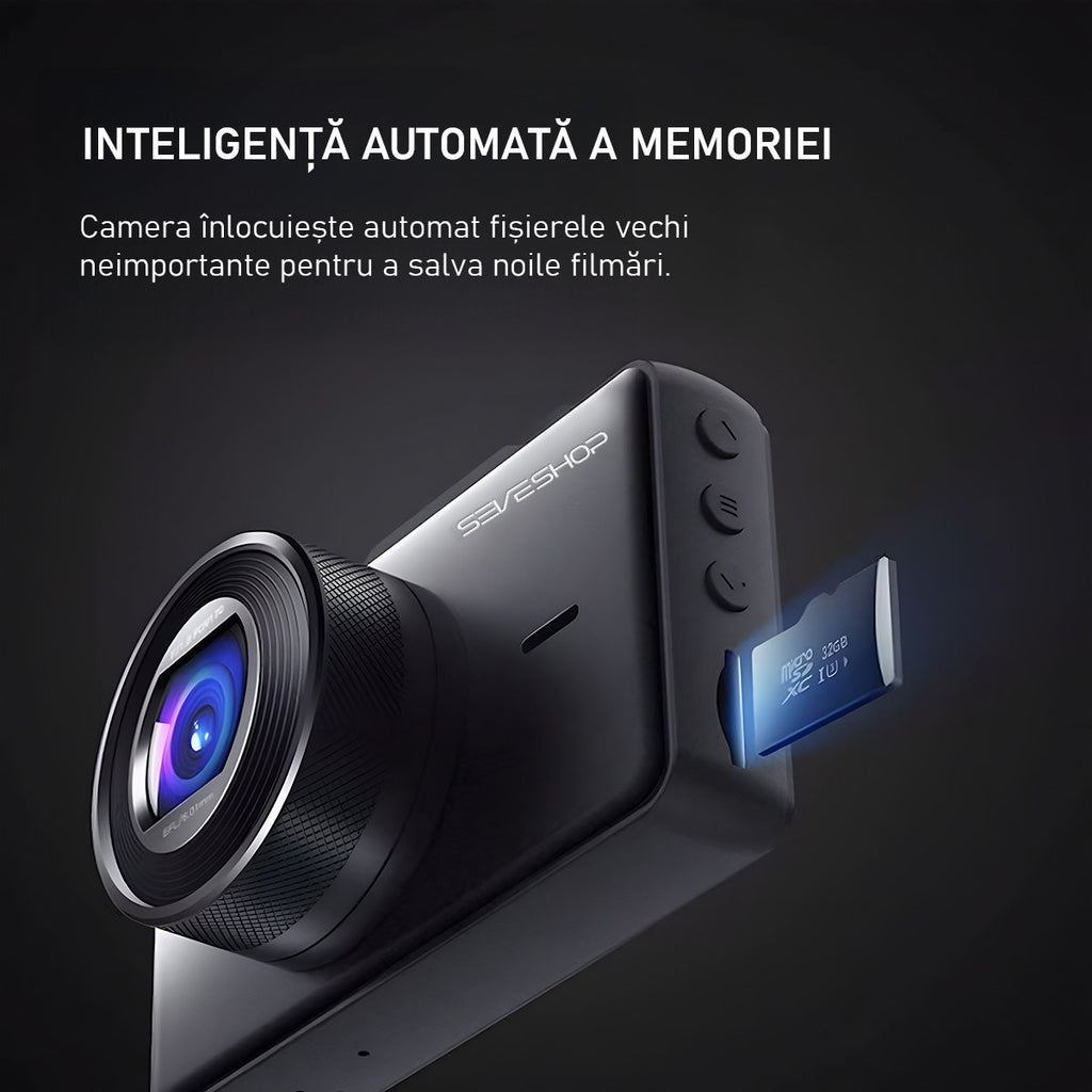 Cameră Auto DVR Full HD 1080P, 170°, Night Vision și G-Sensor — RESIGILAT