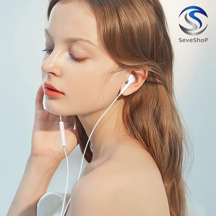 Căști cu Fir Lightning, Anulare a Zgomotului, Microfon și Sunet Stereo