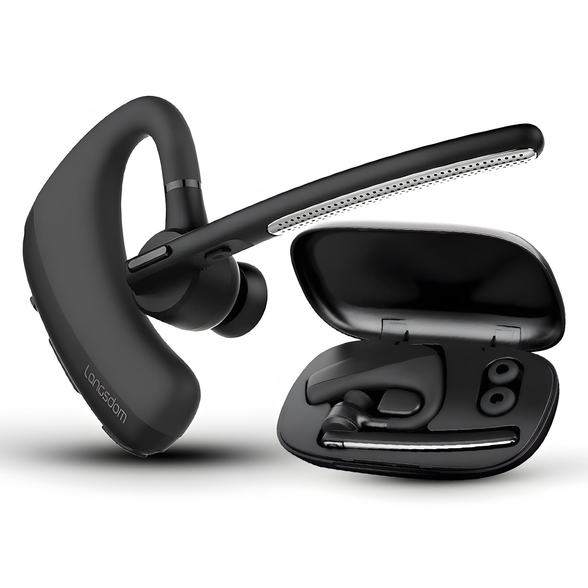 căști Bluetooth wireless N20 cu microfon dual, noise cancelling și carcasă