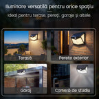 lampa solara cu senzor de miscare si 3 moduri pentru iluminare automata si economie de energie
