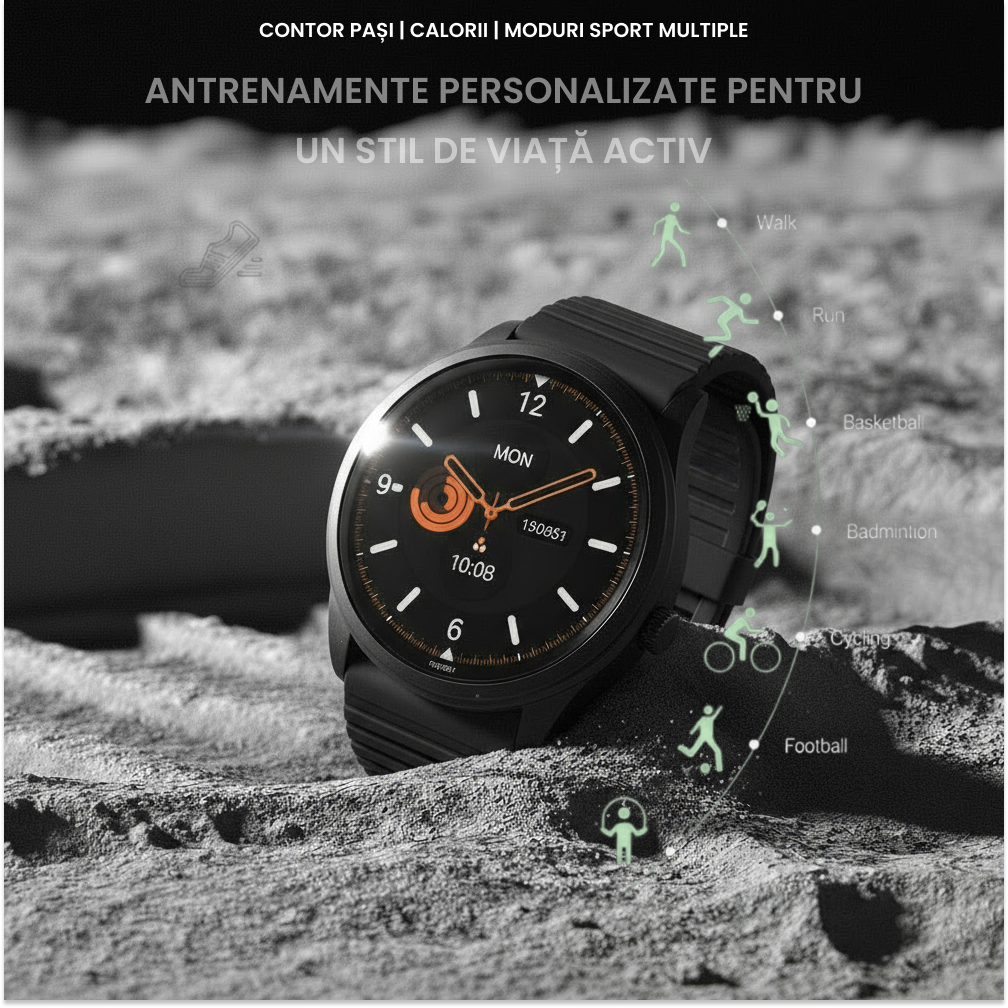 smartwatch cu meniu în limba română pentru utilizare intuitivă
