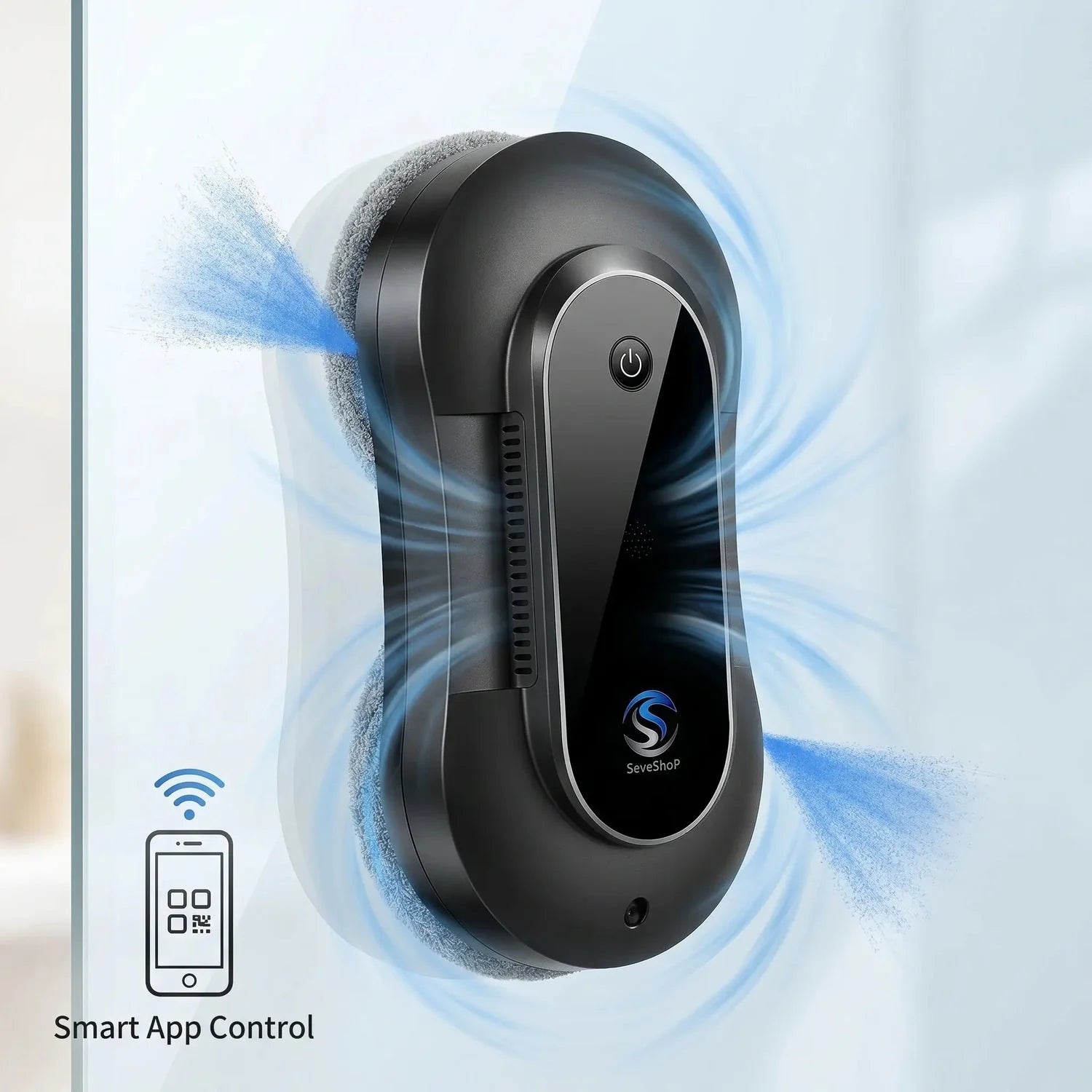 Robot de Curatare Geamuri cu Pulverizare si Control APP, Ultra-Subtire SeveShop