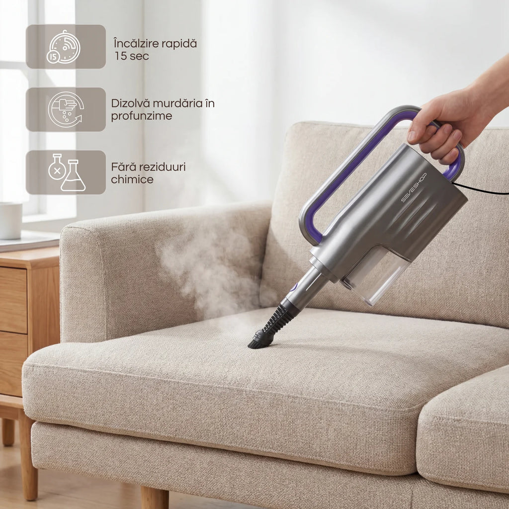 Aparat de Curatat cu Aburi SC-06, 1200W, Incalzire Rapida 15s SeveShop