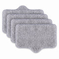 Set de 4 lavete mop gri din microfibră pentru aparatul de curățat cu aburi SC-06, suprapuse în trepte