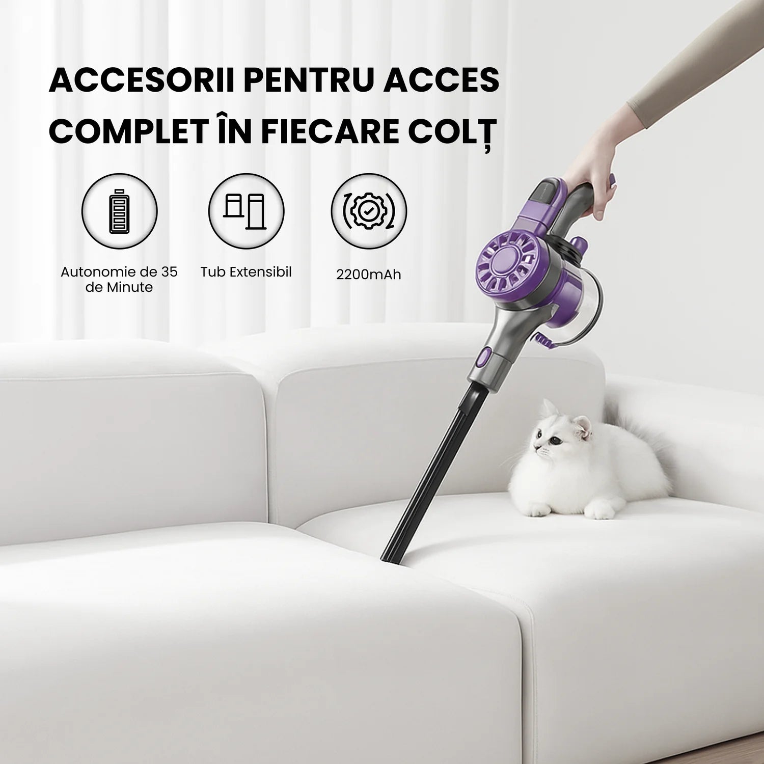 aspirator fara fir utilizat pentru curatarea podelelor covoarelor si tapiteriei